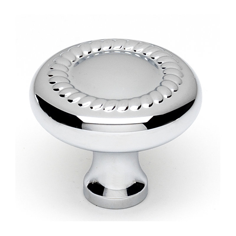 Poignée champignon, H 0,75 po x l 1 po x P 0,38 po, Nickel satiné