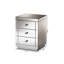 Table de chevet 3 tiroirs en argent