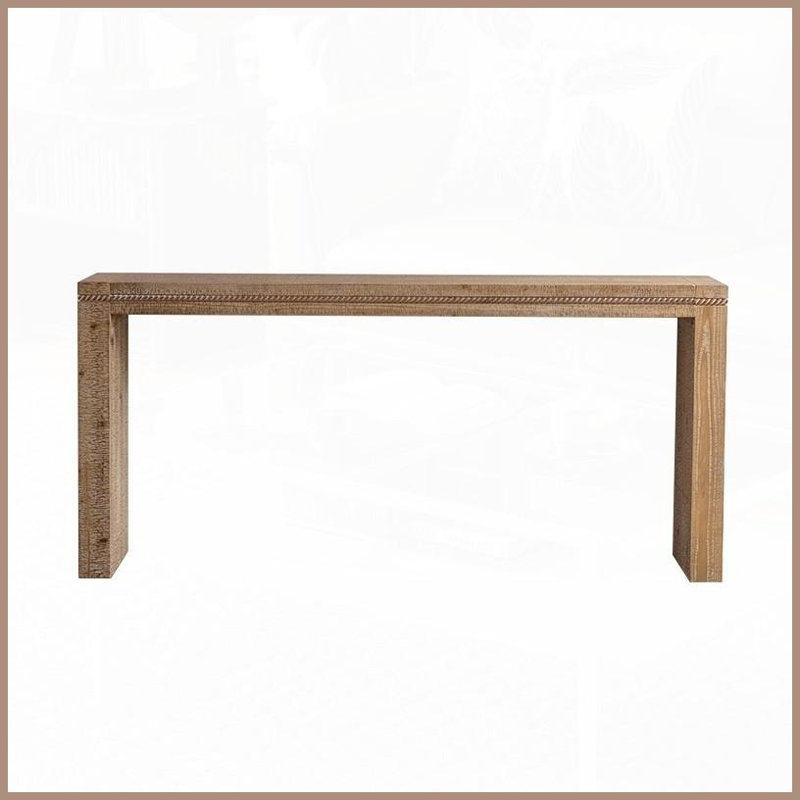 Table basse rétro en bois massif pour le salon et amp; Hall d'entrée, facile à nettoyer avec assemblage rapide