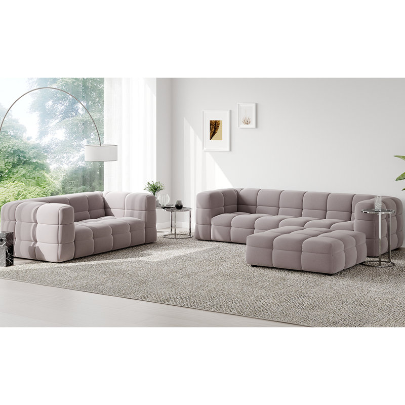 Abinayan 3 - Piece Living Room Set, Taupe 100% Polyester