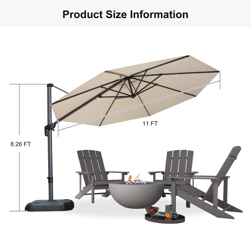 335cm Cantilever Parasol, Beige