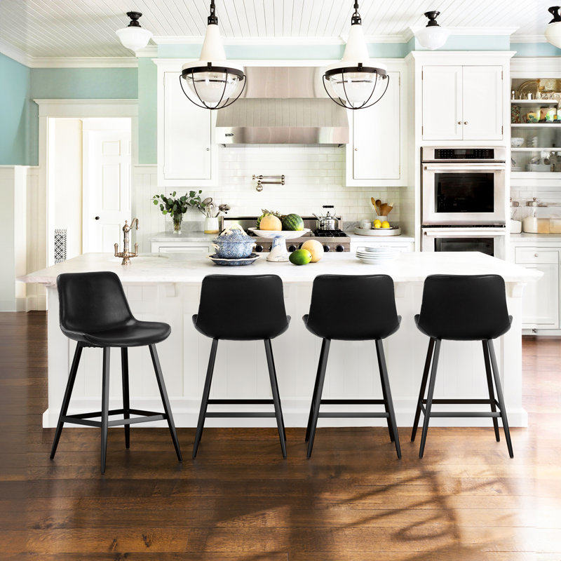 Rasnick Upholstered Counter Stool Set of 4 - Metal Frame