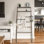 Space Saving 100% Solid Wood 6-tier Blanket Ladder With Two Storage Shelves