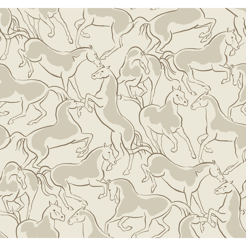 Papier peint dressage dressallons, Beige