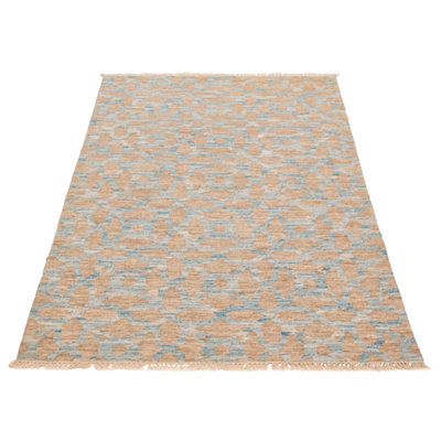 One-of-a-Kind Rectangle 5'1" X 8'0" New Age Wool Area Rug Blue