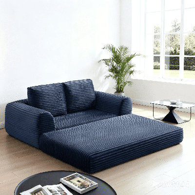 Compression Folding Sleeper Sofa Bed – 2-in-1 Convertible Loveseat with Pillow & Foldable Mattress for Living Room & Bedroom