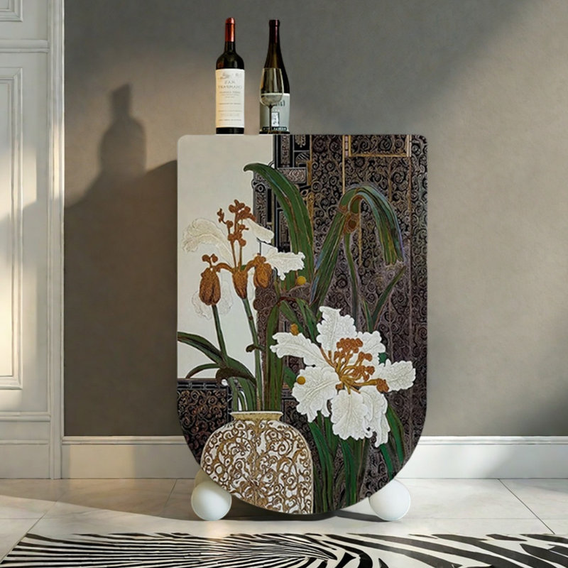European-style double-door accent cabinet, White