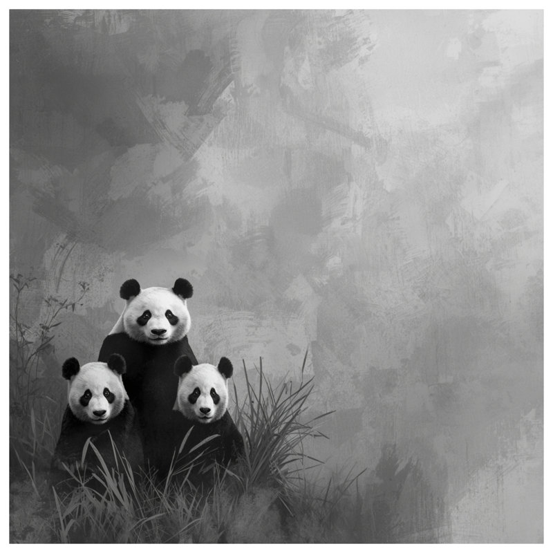 Housses de couette Family of Giant Pandas, Très grand lit