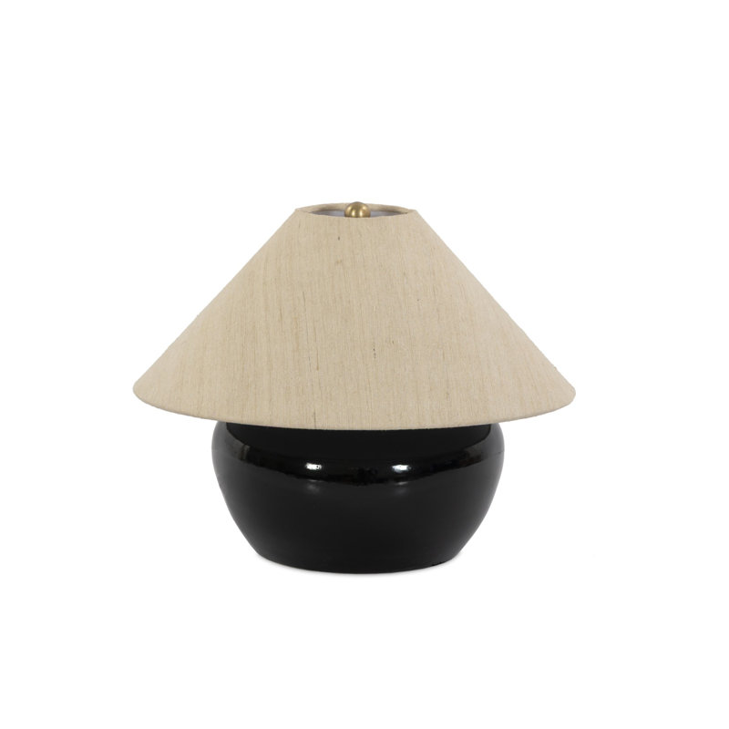 Kiyo Table Lamp-Glossy Black Ceramic, Black