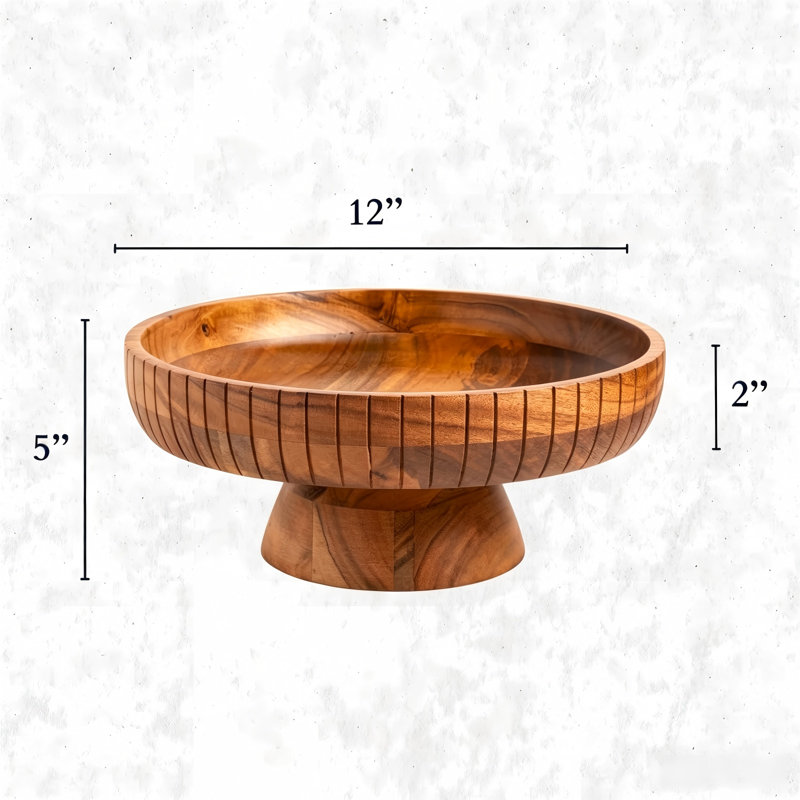Solid Wood Decorative Bowl