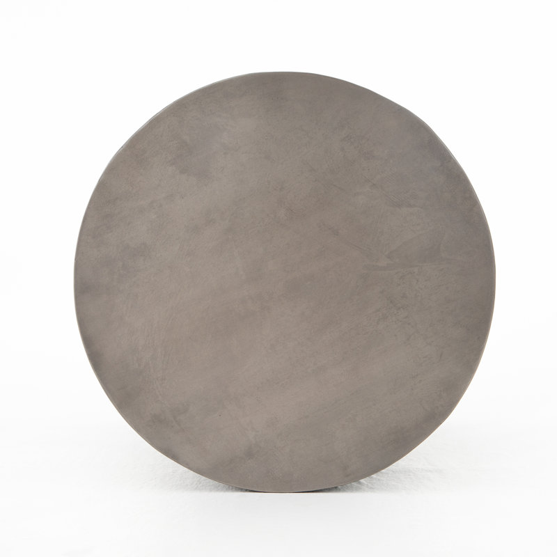Antique Brass Ombre Round Metal Side Table