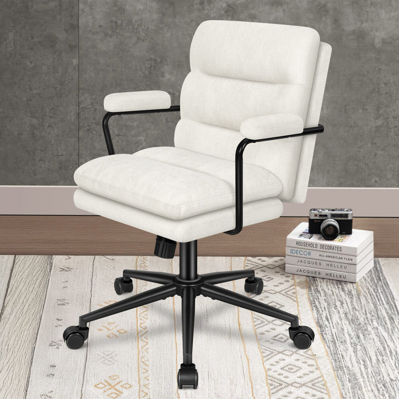 Office Chair, Beige, Chenille