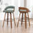 Modern 2-Piece Swivel Barstool Set In Warm Walnut-120155842-120155846