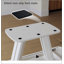 Table de salle à manger blanche de 62,99 à 78,74 po, table de salle à manger en panneau de fibres à densité moyenne et table de salle à manger extensible de style industriel moderne avec pieds en forme de U