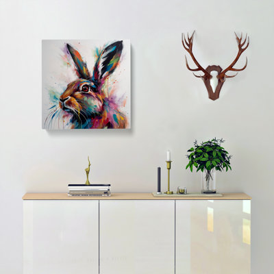 Hare Abstract Art No.5 - Wrapped Canvas