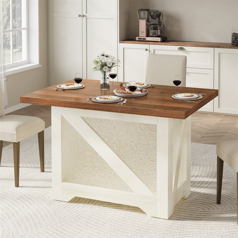 47 Inch Farmhouse Dining Table For 4 (Not Including Chair), Walnut
