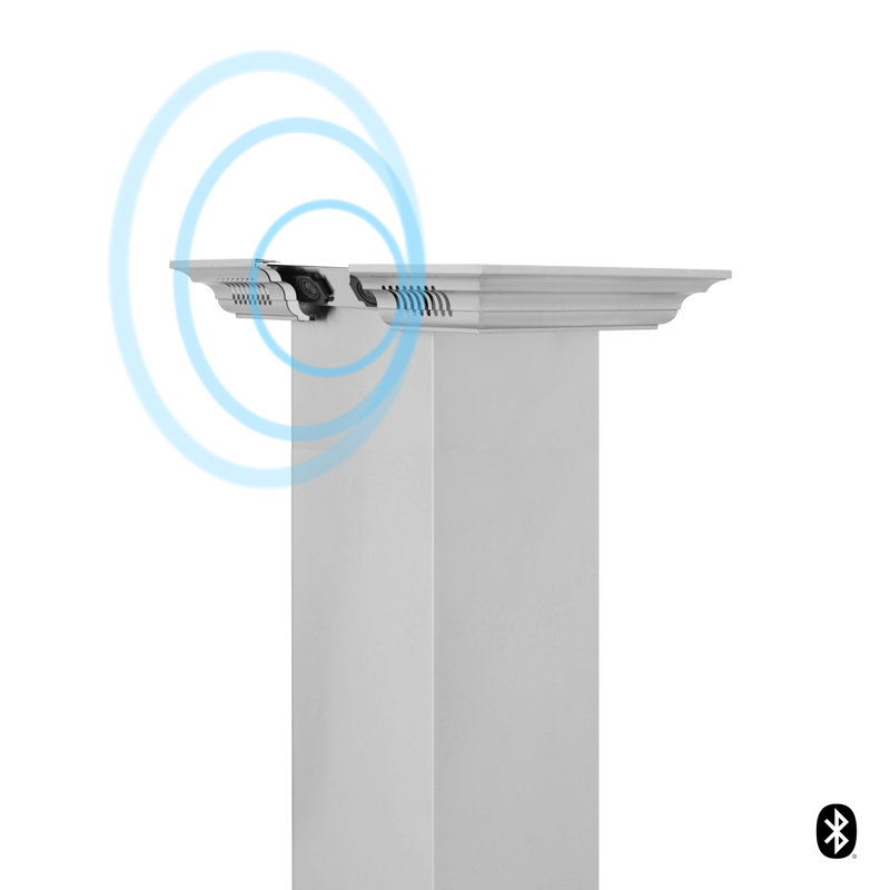 36" 400 CFM Ducted Island Range Hood in Silver