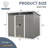 Vivid Modern Galvanized Steel Weatherproof Tool Shed