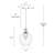 Emanoila 1 - Light Single Mini Pendant with Fluted Ripple Textured Glass