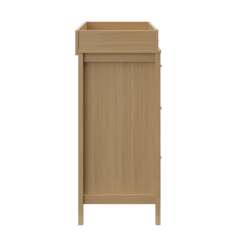 Driftwood Brown 3-Drawer Dresser with Removable Changing Topper