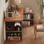 Bureau de direction en bois massif en forme de L, bureau-118614623