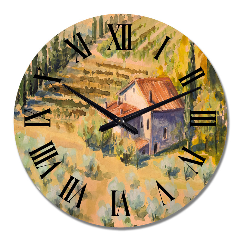 Maison de campagne en Toscane - horloge murale, Moyen