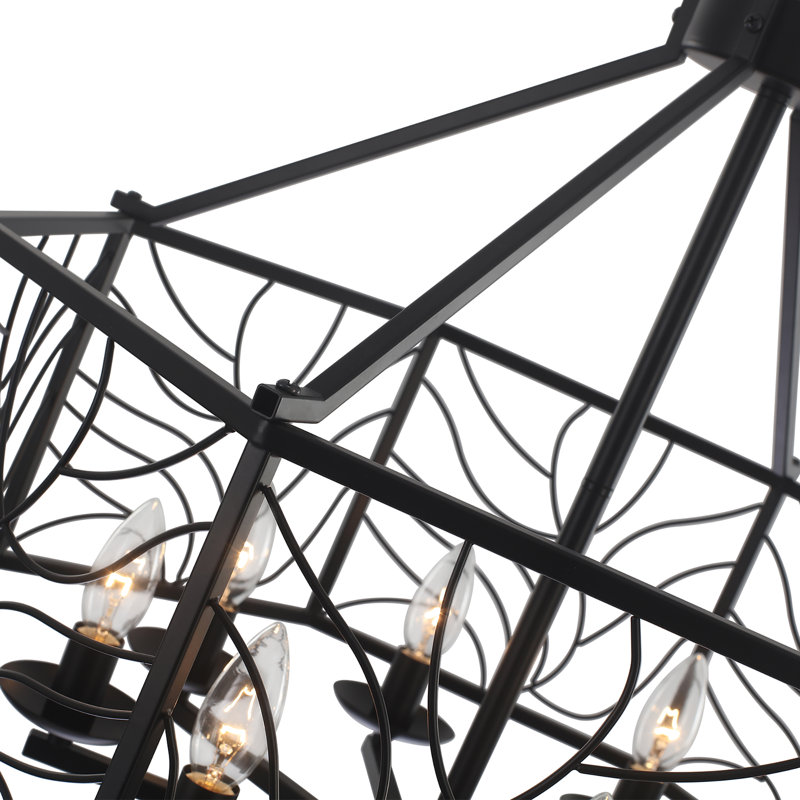 8 - Light Dimmable Drum Chandelier