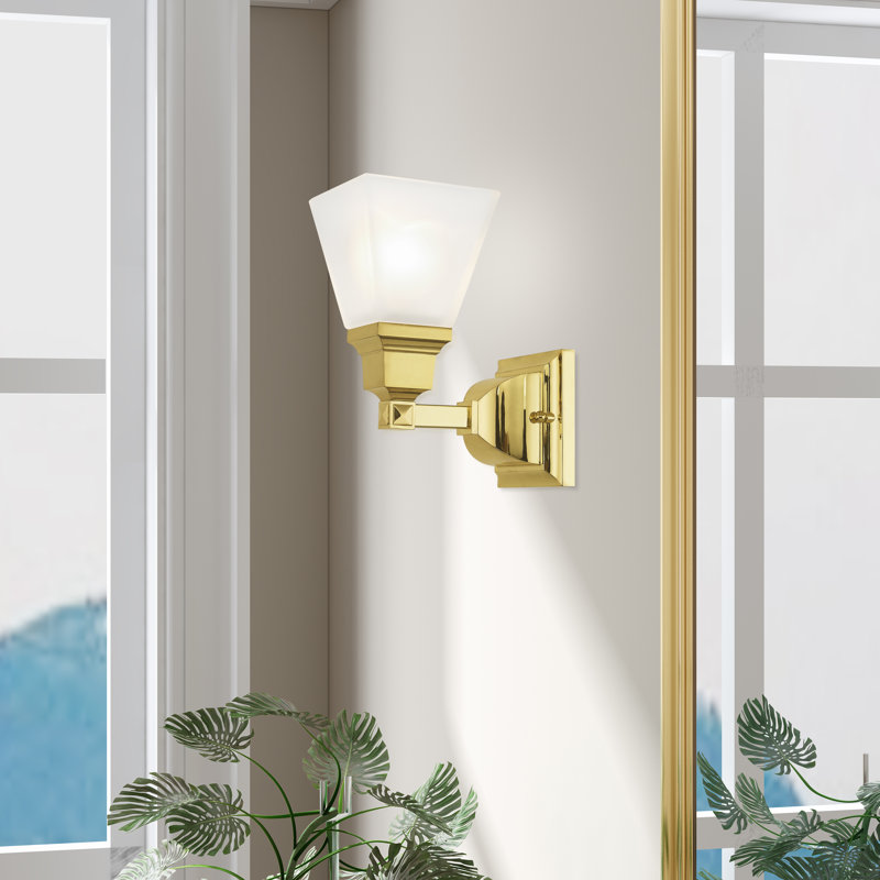 Mathias Flush Mounted Sconce, Polished Brass