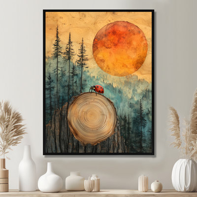 Peoa, coccinelle à la forêt, diapositive IV - coccinelle, art mural