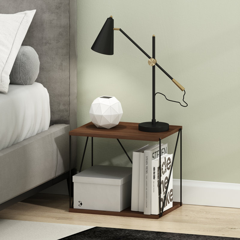 Rata Block End Table, Columbia Walnut