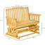 Fauteuil oscillant en bois naturel avec base stable et chaise berçante en bois au design classique