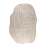 Rug Hand Tufted Wool Abstract Area Rug in White