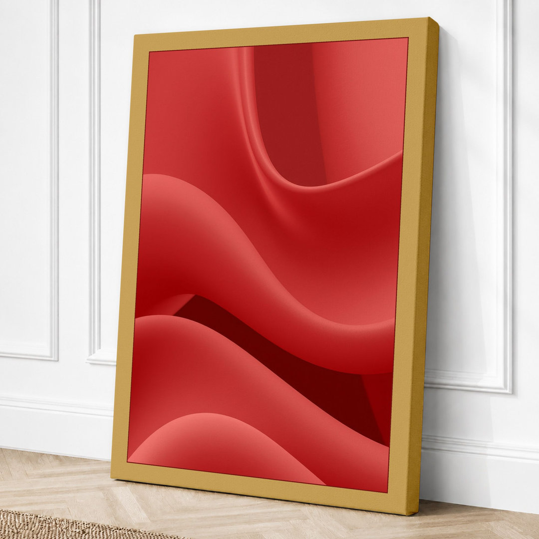 Flowing Waves Abstract - Wrapped Canvas