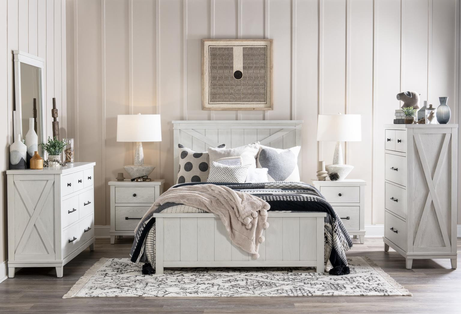 Harriett Flatiron Nightstand, White