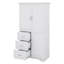 Armoire de rangement spacieuse et haute avec portes, convenant à la salle de bain / bureau, comprenant trois tiroirs-2083496398