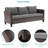 6 Pieces Patio Sofa with Rectangle Fire Pit Table and Swivel Rocking Chairs-108198447-108198449