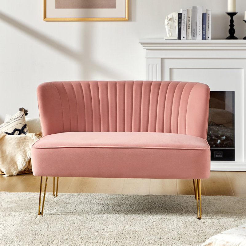 Noemi 2 Seater Velvet Sofa, Pink