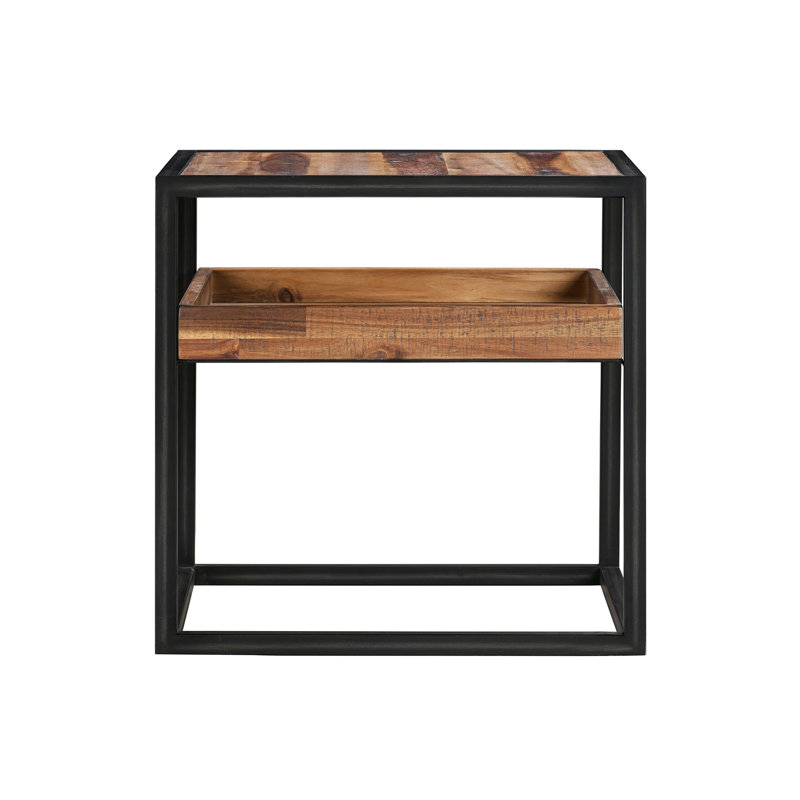Solid Wood Top End Table