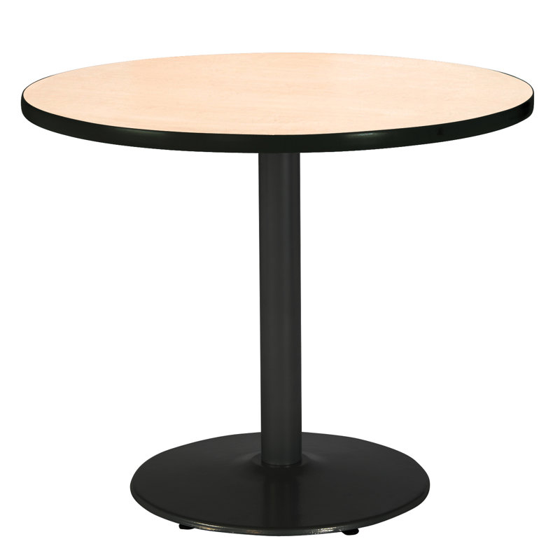 Table de salle à manger ronde, Naturel, Noir, H 29 po x L 36 po x l 36 po