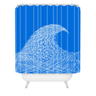Rideau de douche simple fimbis wave