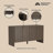 Linda 60" Sideboard In Walnut Brown-502678144