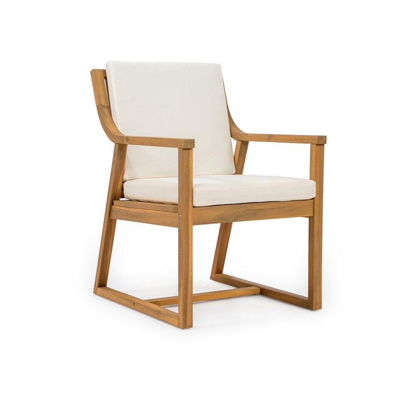 Ensemble de 2 chaises de patio, Teck clair