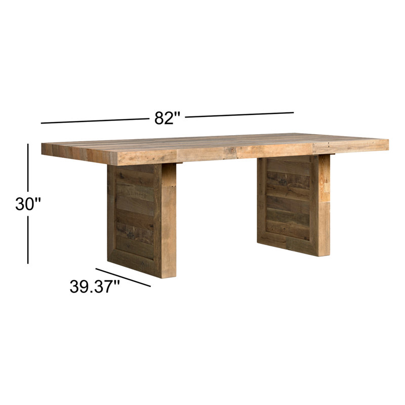 Abbey Solid Wood Dining Table, Natural