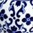 7.5” Blue and White Porcelain Accent Jar, Decorative Lidded Vase with Floral Patterns for Mantel, Tabletop, Flowers, or Centerpiece 