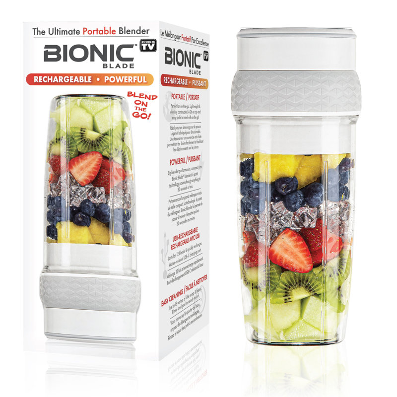 Mélangeur de 16,5 oz Bionic Blade, Blanc