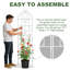 Paquet de 2 treillis de jardin en métal - H 71 po x l 19,7 po support de plantes antirouille pour les fleurs, les légumes et l'extérieur