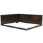 Grand lit de jour en bois avec tablettes de rangement-128986493