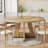 47" Oak Round Dining Table for 4-6 with Wooden Pedestal Base - Table Only-529058093