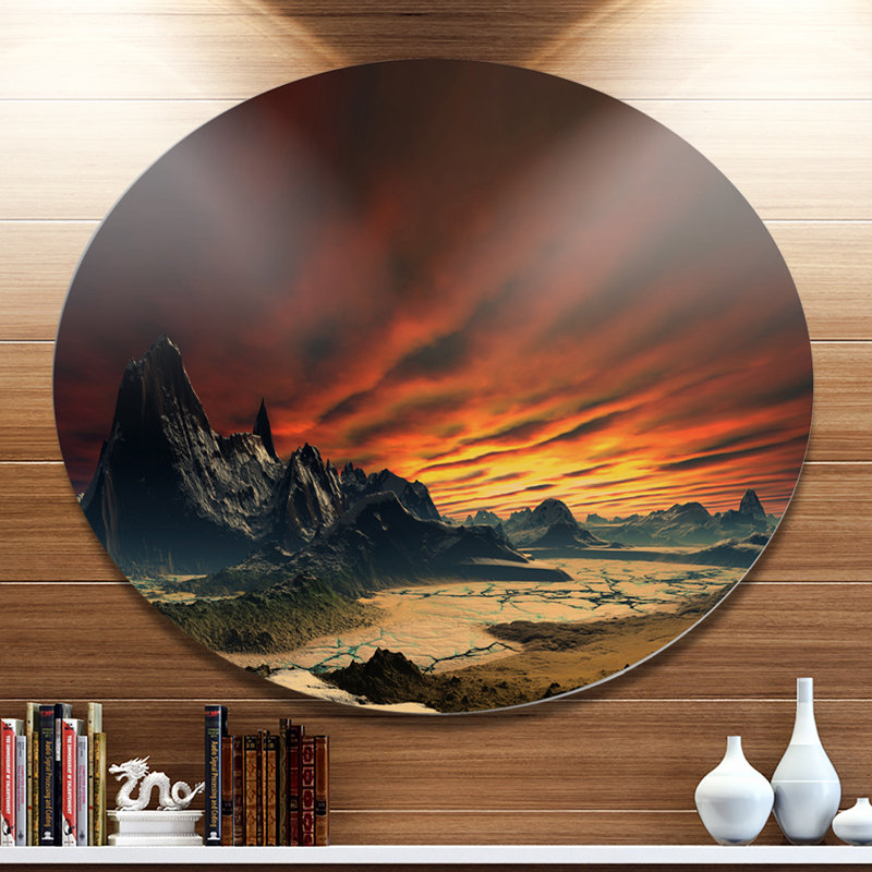 «Beautiful Alien Planet Traos», impression, H 38 po x l 38 po x P 1 po, Métal