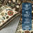 Machine Washable Bordered Rug Non Slip Rug Floral Foldable Rugs for Living Room Bedroom Playroom Nursery Dorm-628134073-628134074